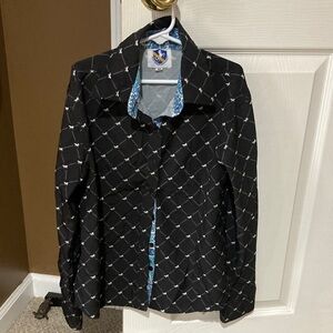 Black and White Horse Patterned Shirt